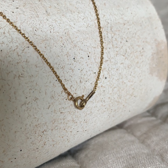 Gold Circle Necklace - Picture 2 of 2